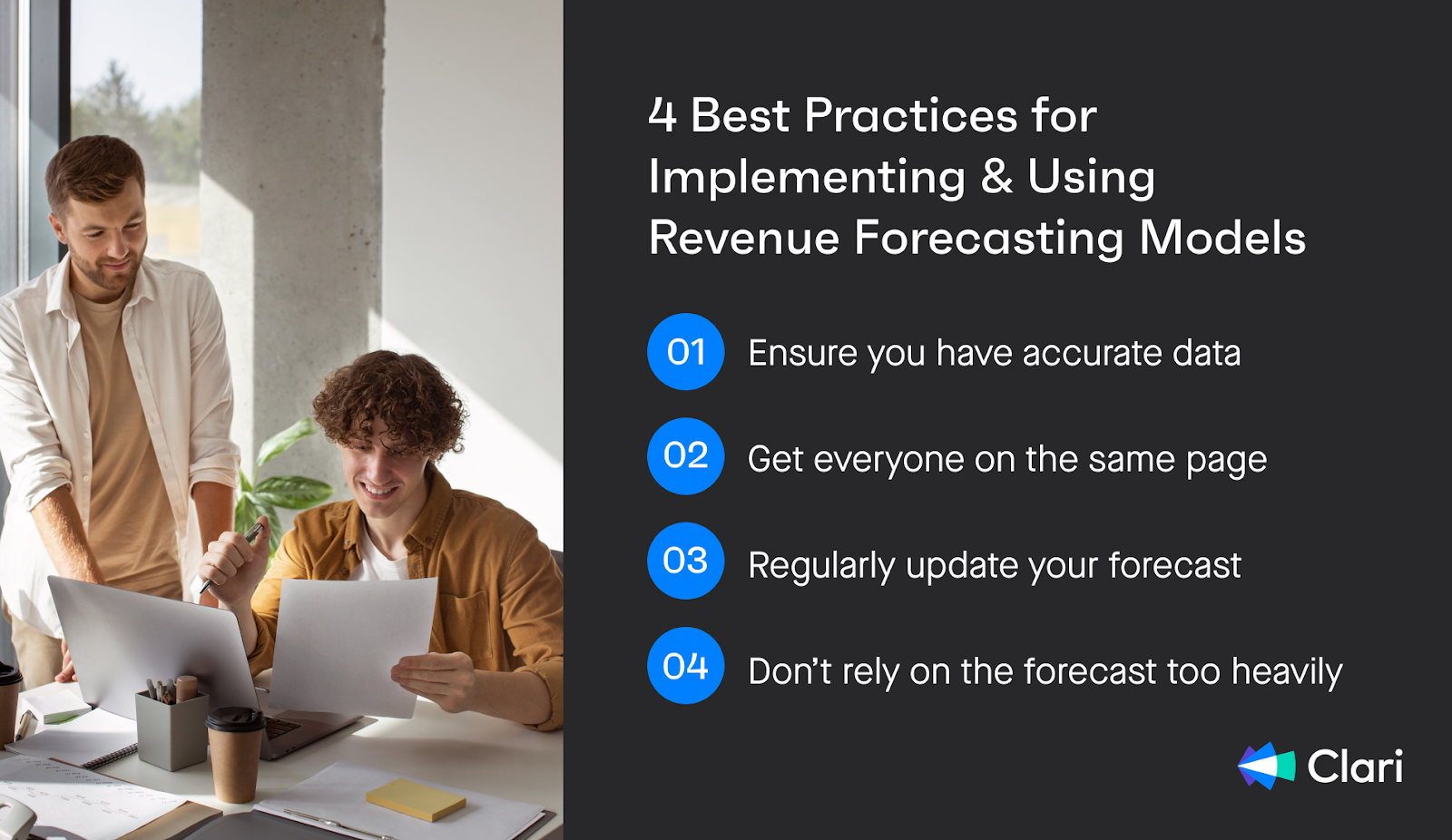 Image showing 4 best practices for implementing and using revenue forecasting models