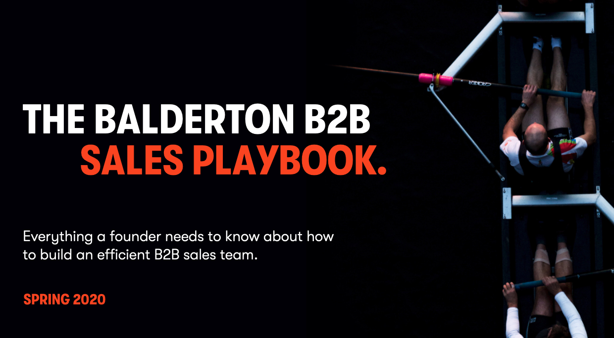 The Balderton B2B Sales Playbook