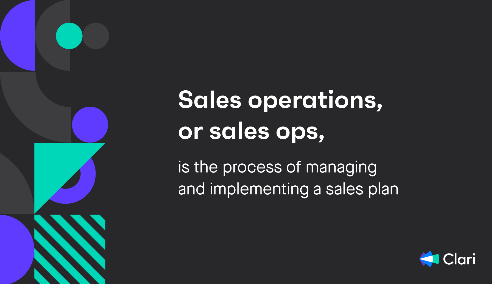 What is sales operations?