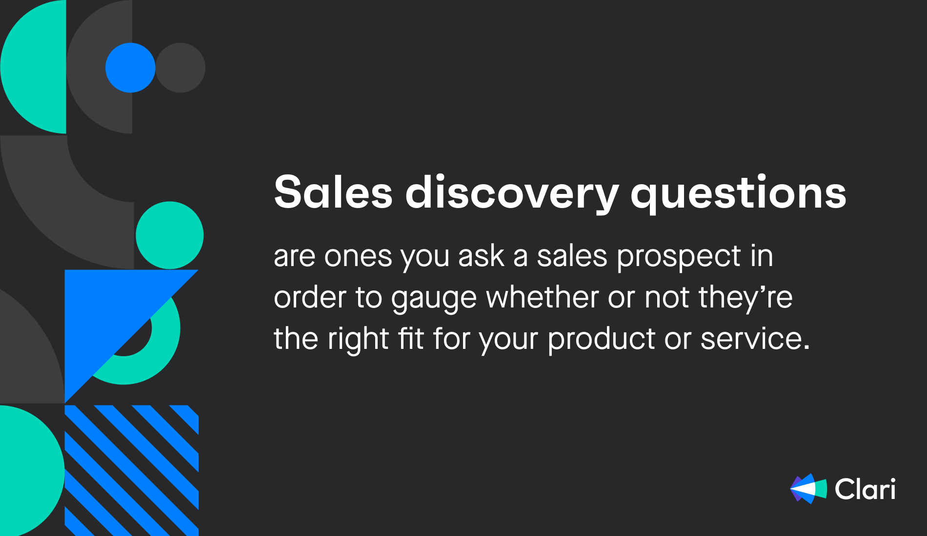 What is a sales discovery question?